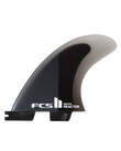 The FCS II Reactor PC Medium Tri Fins in Charcoal & Black