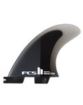 The FCS II Reactor PC Medium Tri Fins in Charcoal & Black