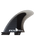 The FCS II Reactor PC Medium Tri Fins in Charcoal & Black
