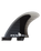 The FCS II Reactor PC Medium Tri Fins in Charcoal & Black