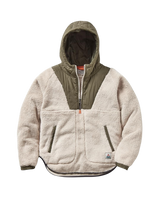 Beaumont 1/2 Zip Sherpa Fleece Jacket in Vintage White