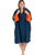 The Dryrobe Full-Zip Organic Towel Robe in Deep Sea Blue