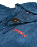 The Dryrobe Full-Zip Organic Towel Robe in Deep Sea Blue