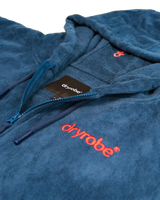 The Dryrobe Full-Zip Organic Towel Robe in Deep Sea Blue
