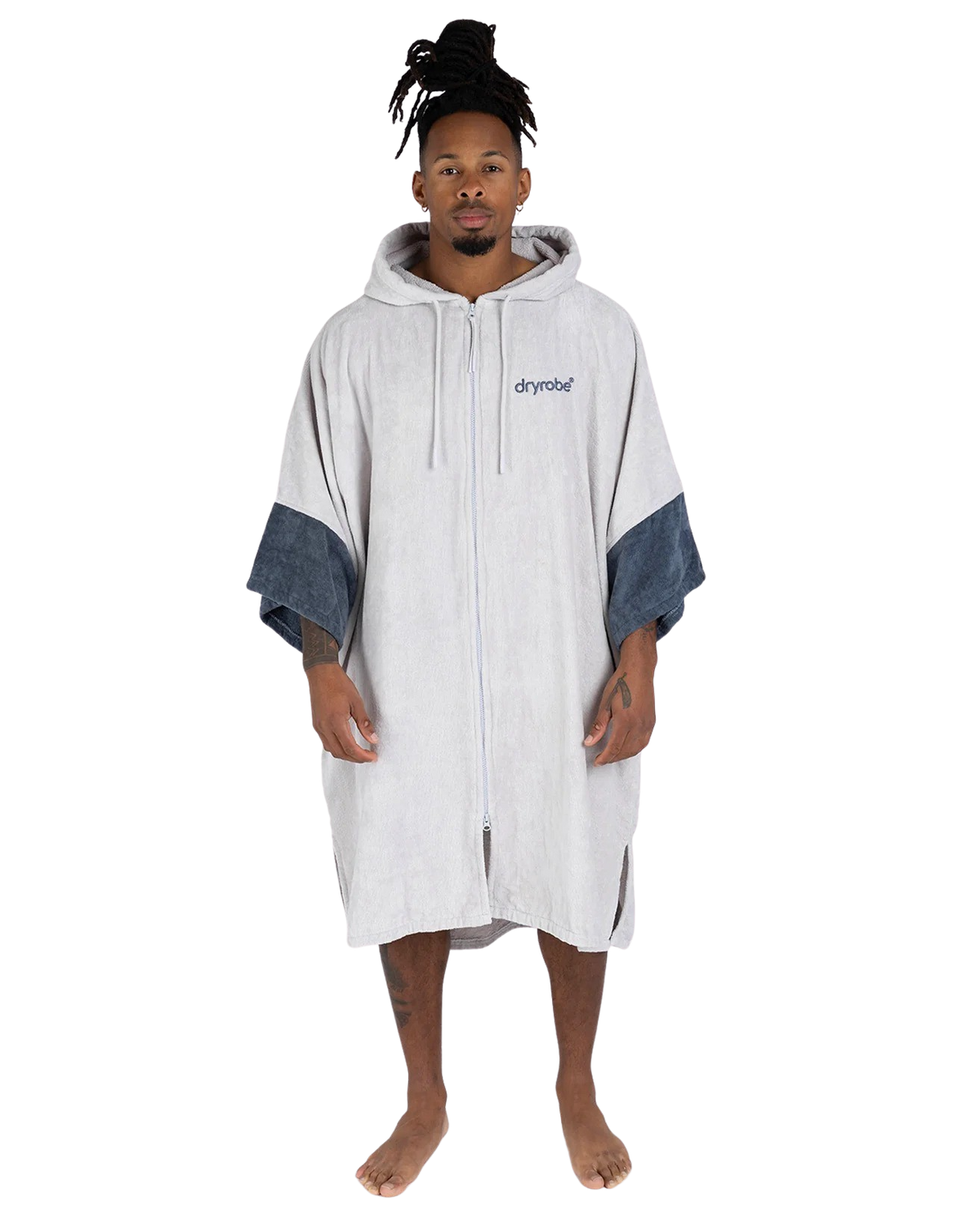 The Dryrobe Full-Zip Organic Towel Robe in Nimbus Cloud