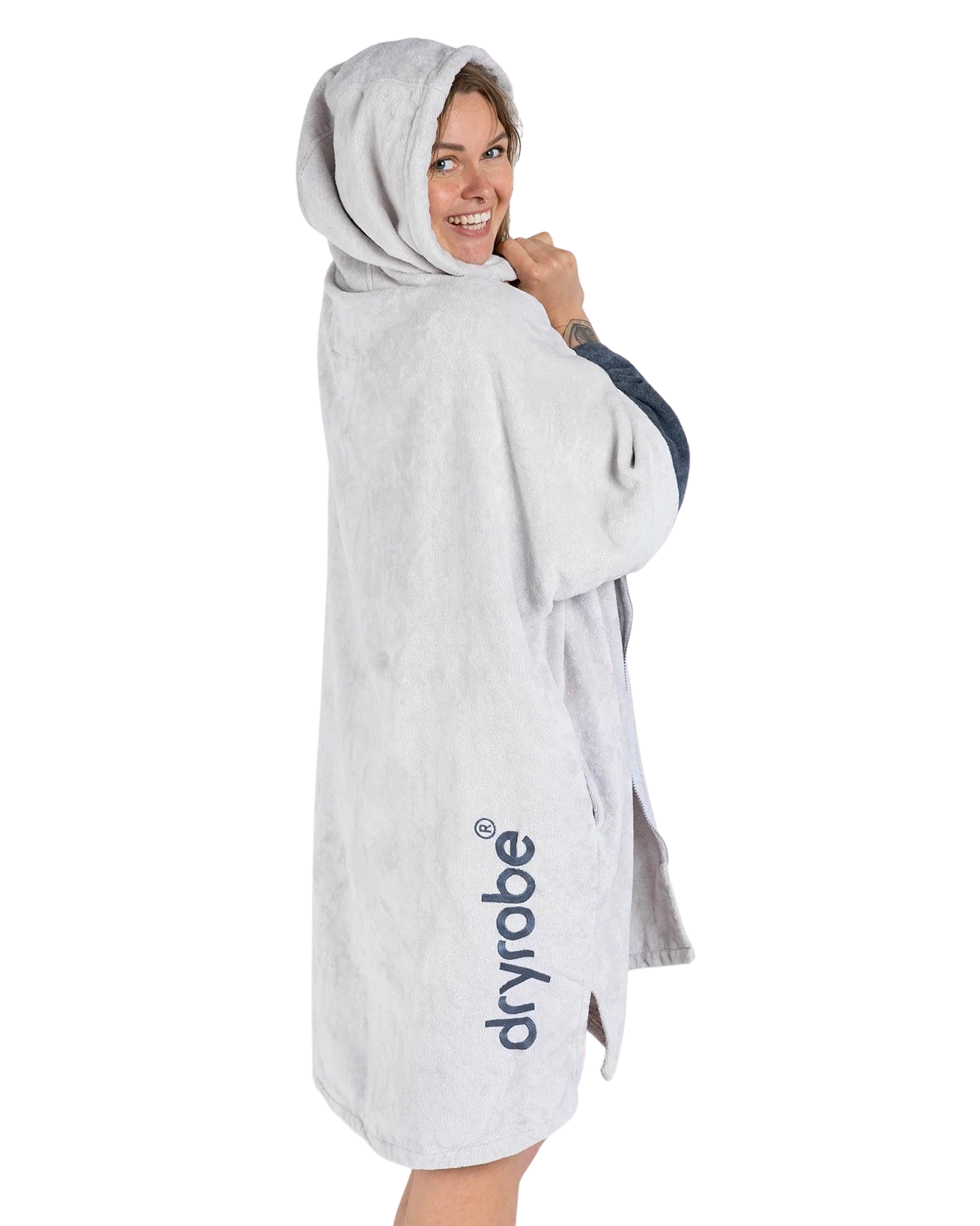 The Dryrobe Full-Zip Organic Towel Robe in Grey | Anns Cottage – Ann's ...