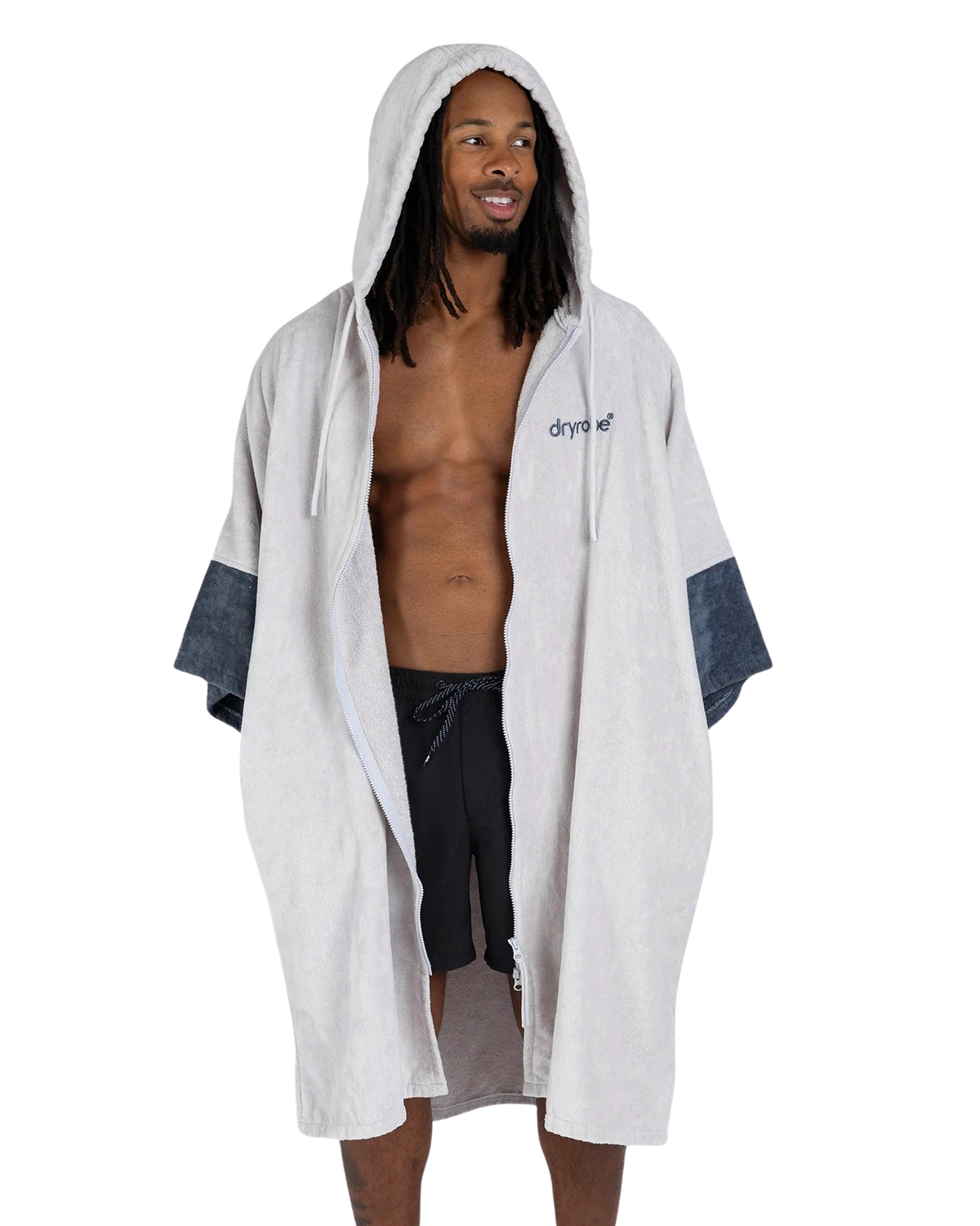 The Dryrobe Full-Zip Organic Towel Robe in Nimbus Cloud