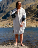 The Dryrobe Full-Zip Organic Towel Robe in Nimbus Cloud