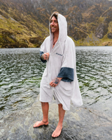 The Dryrobe Full-Zip Organic Towel Robe in Nimbus Cloud
