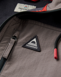 The Passenger Mens Woodland Full Zip Hooded Polar Fleece Jacket in Faded Black & Deep Ocean
