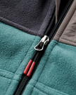 The Passenger Mens Woodland Full Zip Hooded Polar Fleece Jacket in Faded Black & Deep Ocean
