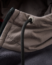 The Passenger Mens Woodland Full Zip Hooded Polar Fleece Jacket in Faded Black & Deep Ocean