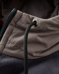 The Passenger Mens Woodland Full Zip Hooded Polar Fleece Jacket in Faded Black & Deep Ocean