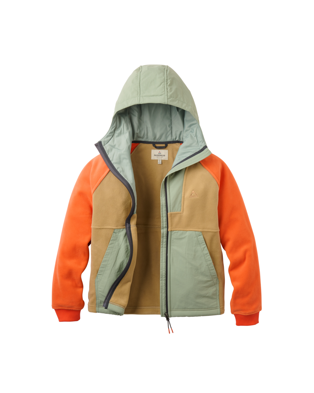 The Passenger Womens Alexander Full Zip Polartec Fleece Jacket in Biscuit