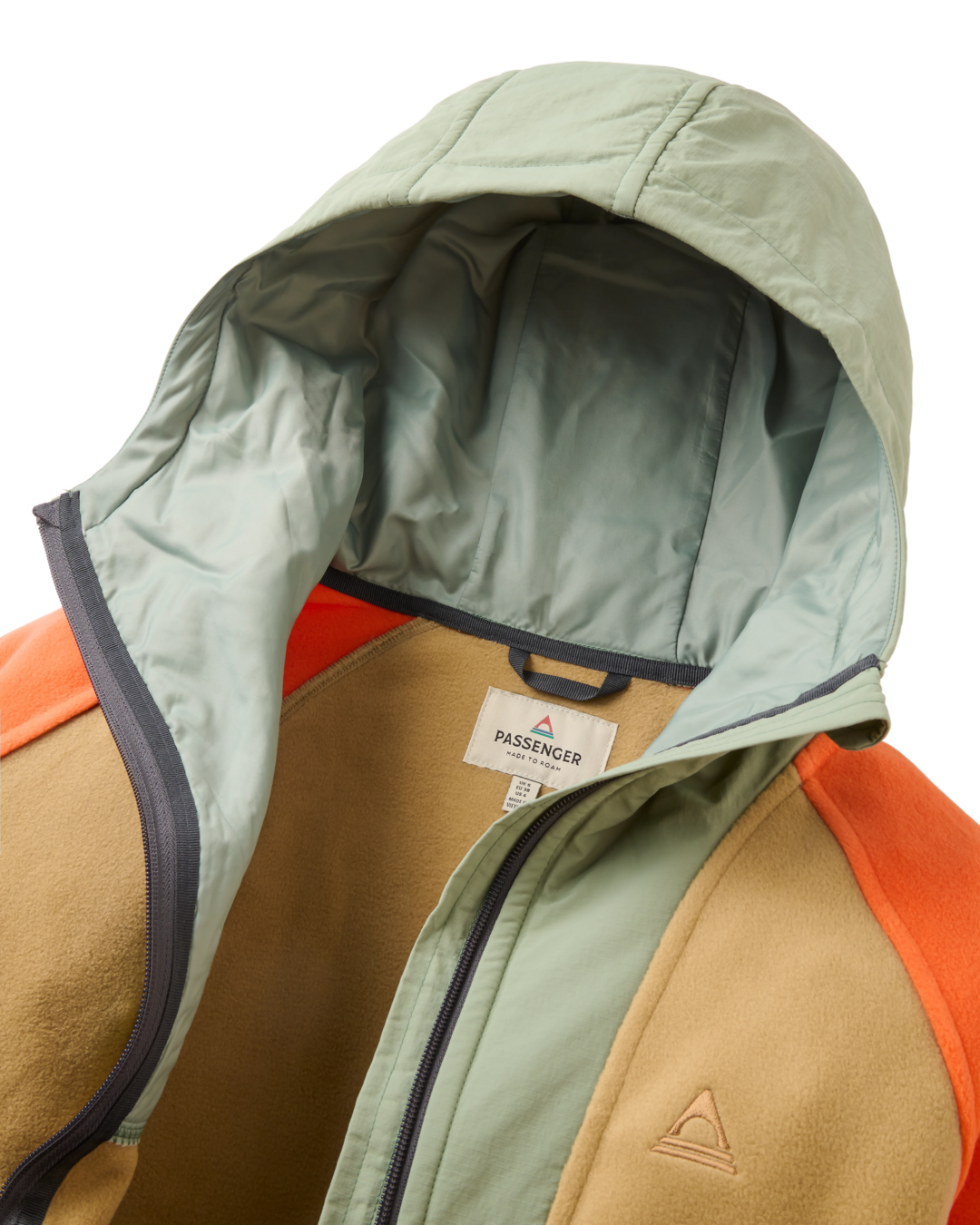 The Passenger Womens Alexander Full Zip Polartec Fleece Jacket in Biscuit