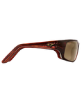 The Maui Jim Peahi Polarised Wrap Sunglasses in Tortoise & HCL Bronze