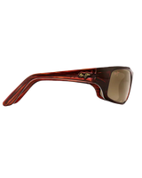 The Maui Jim Peahi Polarised Wrap Sunglasses in Tortoise & HCL Bronze