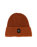 The Hurley Mens Sandbar Beanie in Burnt Orange