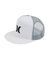 The Hurley Mens Icon Solid Flat Trucker Cap in White