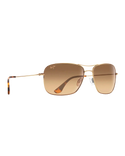 The Maui Jim Wiki Wiki Polarised Aviator Sunglasses in Gold & HCL Bronze