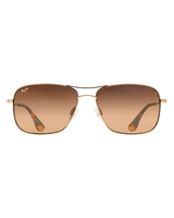 The Maui Jim Wiki Wiki Polarised Aviator Sunglasses in Gold & HCL Bronze