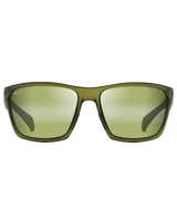The Maui Jim Makoa Polarised Wrap Sunglasses in Khaki Green