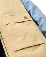 The Passenger Womens Serein Waterproof Parka Jacket in Faded Denim & Desert