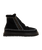 Setsu 4.0 Crochet Black Leather Ankle Boots in Black & Black