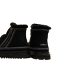 Setsu 4.0 Crochet Black Leather Ankle Boots in Black & Black