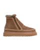 Setsu 4.0 Crochet Camel Suede Ankle Boots in Camel & Beige