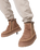 Setsu 4.0 Crochet Camel Suede Ankle Boots in Camel & Beige