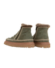 Setsu 4.0 Crochet Suede Ankle Boots in Moss & Natural