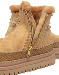 Setsu 4.0 Floral Suede Ankle Boots in Biscotti & Hemp