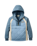 Ocean 1/2 Zip Insulated Anorak in Stormy Blue & Faded Denim