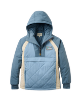 Ocean 1/2 Zip Insulated Anorak in Stormy Blue & Faded Denim