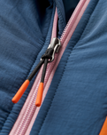 The Passenger Womens Ocean 2.0 Insulated Jacket in Dark Denim & Sunset Orange