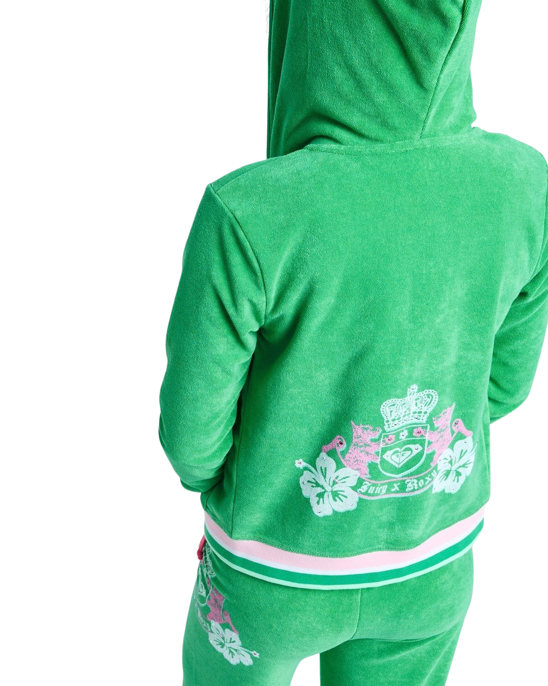 Roxy x Juicy Couture Fitted Hoodie in Island Green
