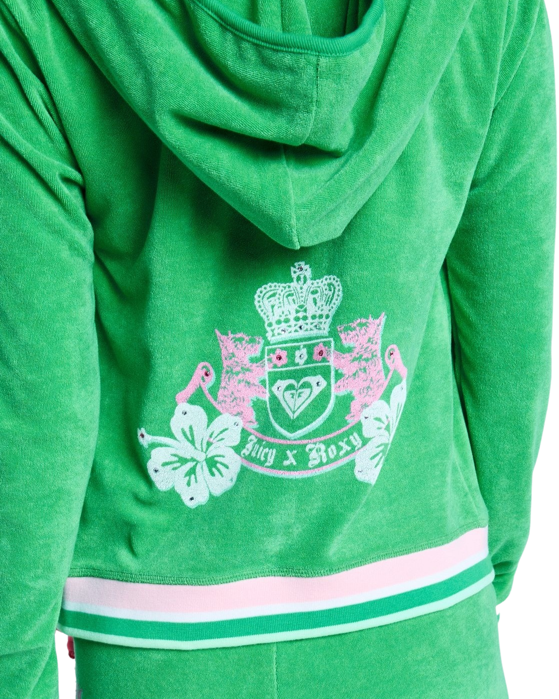 Roxy x Juicy Couture Fitted Hoodie in Island Green