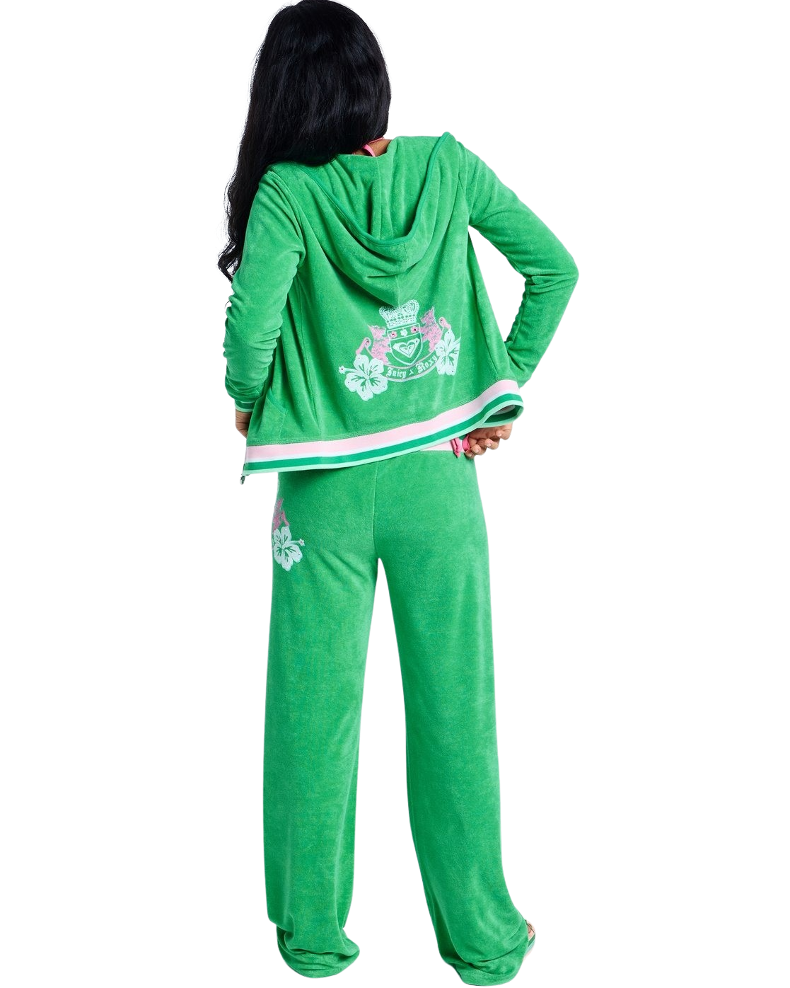 Roxy x Juicy Couture Fitted Hoodie in Island Green