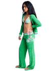 Roxy x Juicy Couture Straight Joggers in Island Green