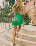 Roxy x Juicy Couture Peplum Dress in Island Green