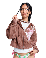 Roxy x Juicy Couture Boxy Hoodie in Tiramisu