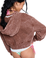 Roxy x Juicy Couture Boxy Hoodie in Tiramisu