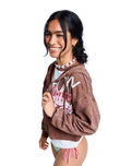 Roxy x Juicy Couture Boxy Hoodie in Tiramisu