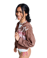 Roxy x Juicy Couture Boxy Hoodie in Tiramisu