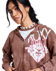 Roxy x Juicy Couture Boxy Hoodie in Tiramisu