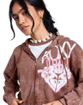 Roxy x Juicy Couture Boxy Hoodie in Tiramisu