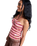 Roxy x Juicy Couture Stripe Halter Top in Azalea Pink Stripe Towelling