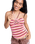 Roxy x Juicy Couture Stripe Halter Top in Azalea Pink Stripe Towelling