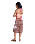 Roxy x Juicy Couture Stripe Halter Top in Azalea Pink Stripe Towelling